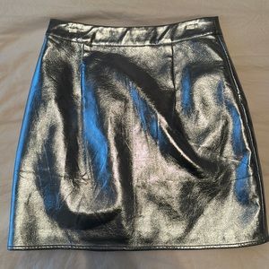 Blue Metallic Skirt